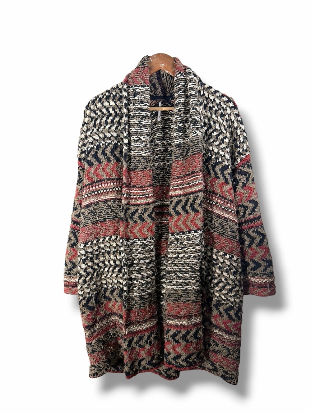 Free People Lona Long Fringe Southwestern Boho Cardigan Size XS
